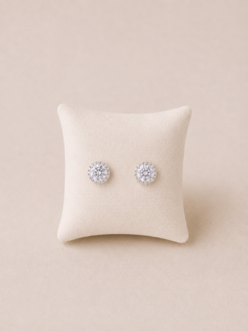Iced Round Signature earrings