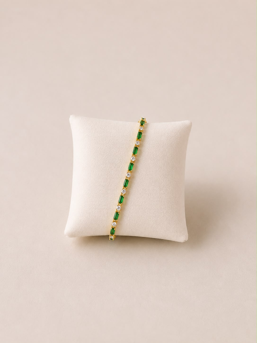 Bracelet Baguette Emeraude